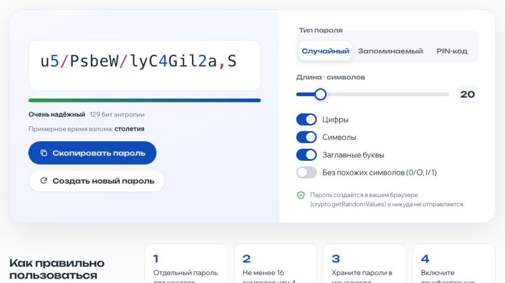 Генератор паролей